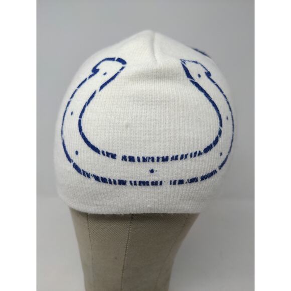 NFL Indianapolis Colts Beanie Hat OSFA Blue & White Embroidered & Graphic Logos - Picture 3 of 11
